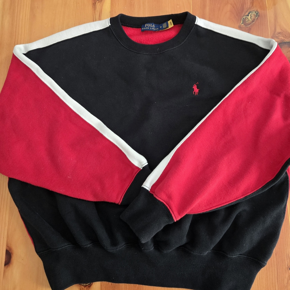 Polo by Ralph Lauren Women's Black and Red Sweater
